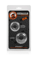Oxballs Truckt 2 Piece Cockring Set Atomic Jock - Clear
