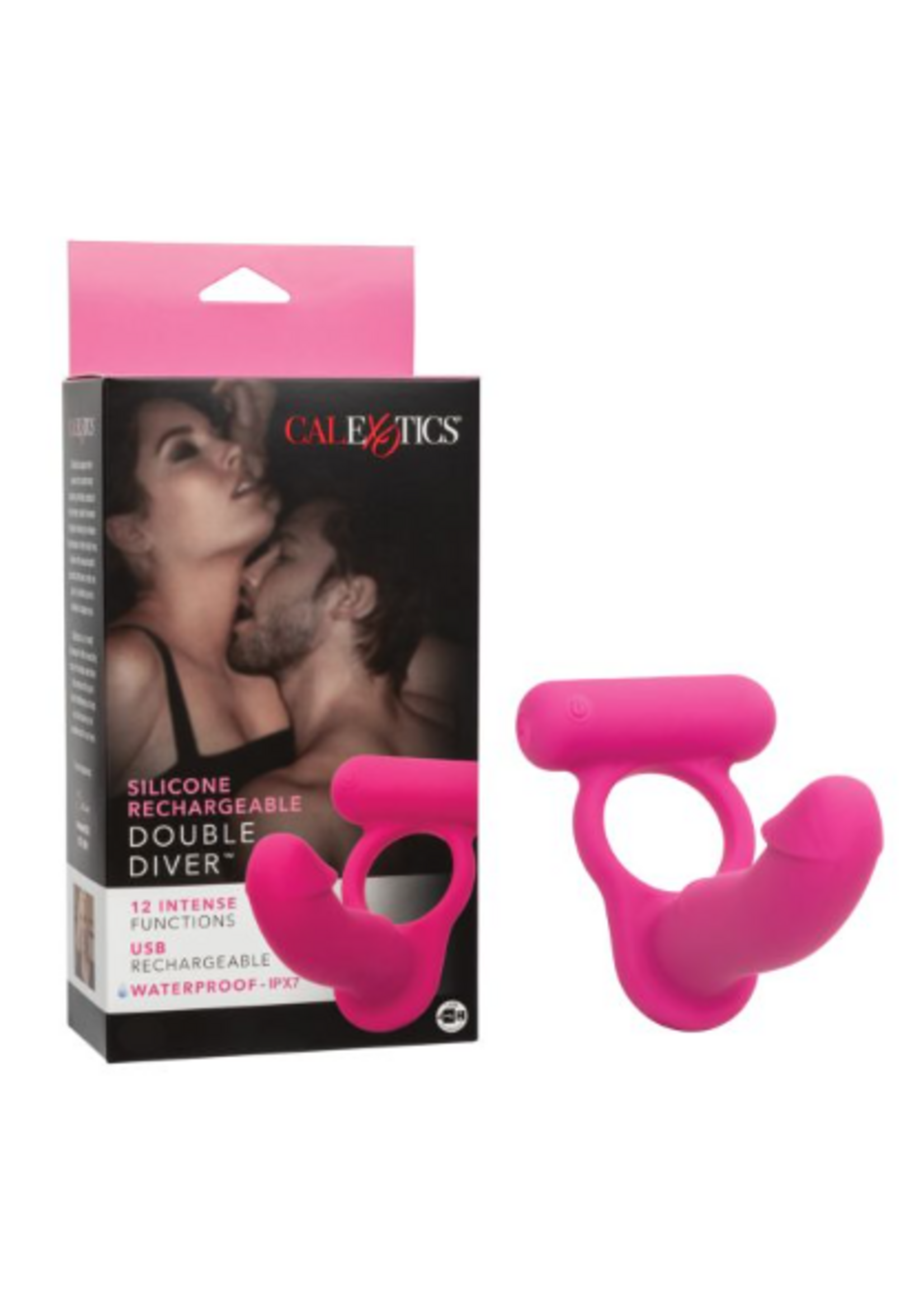 CalExotics Anal Toys Silicone Rechargeable Double Diver - Pink