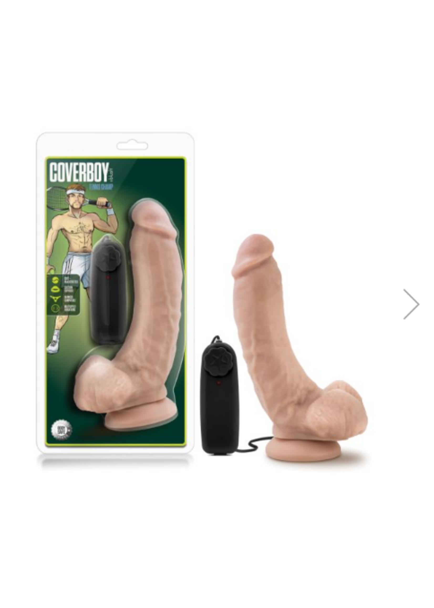 Blush Novelties Blush Coverboy Tennis Champ 9" Vibrating Realistic Cock - Vanilla