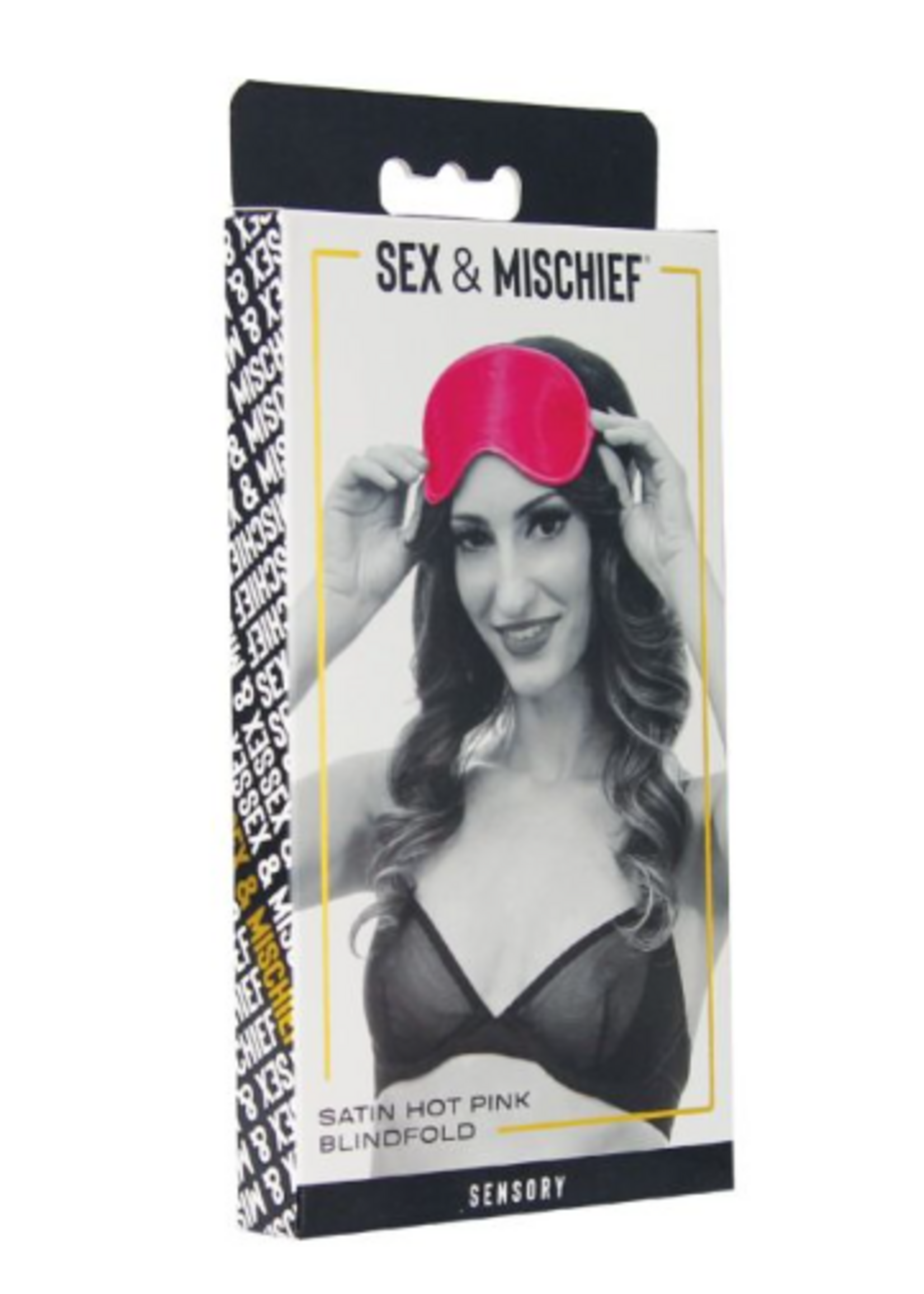 Sex & Mischief Sex & Mischief Satin Blindfold - Hot Pink