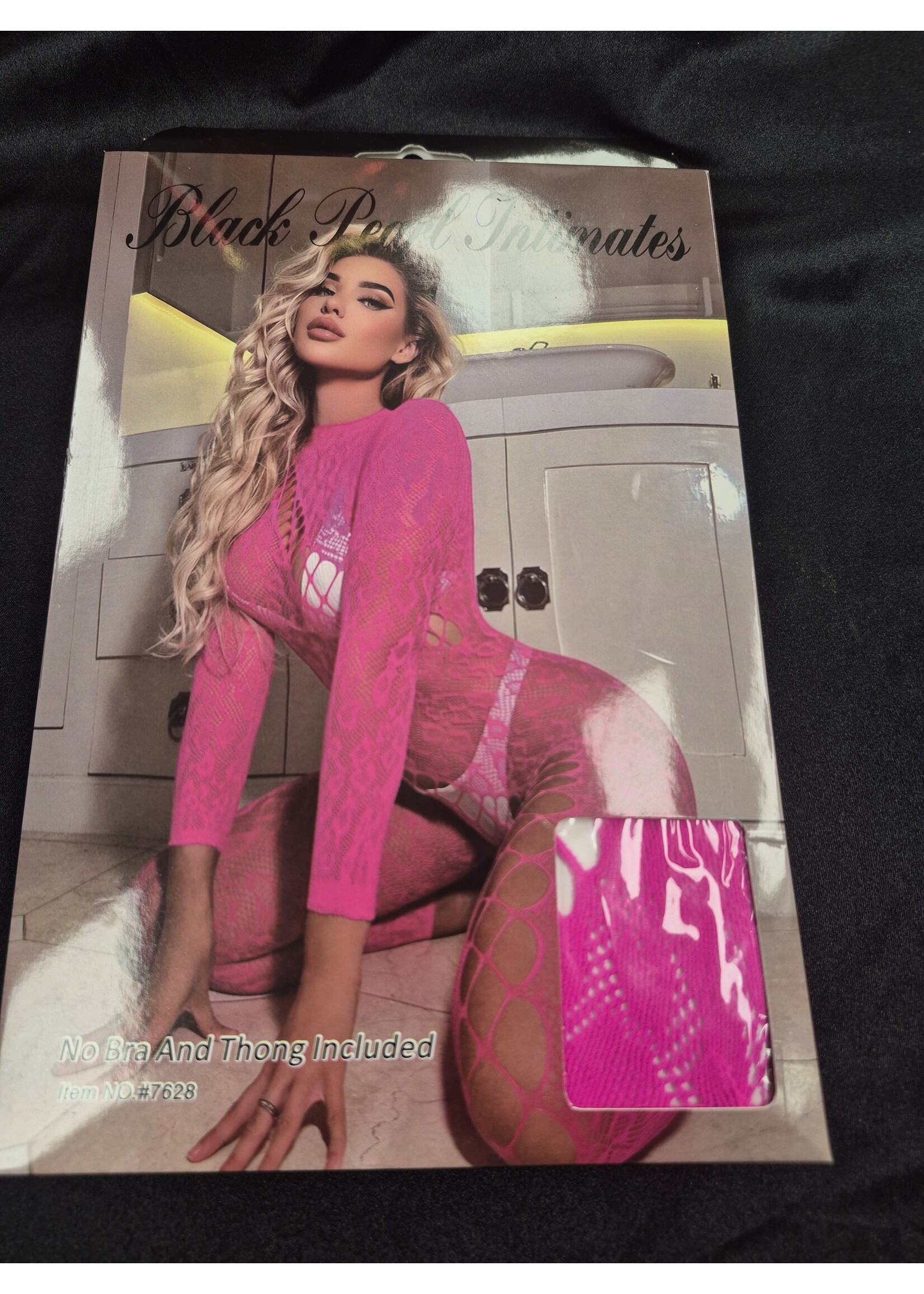 Black Pearl Black Pearl Lace Bodystocking - Hot Pink