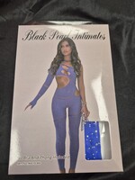 Black Pearl Black Pearl - Cut out Bodystocking with Rhinestones Blue