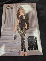 Black Pearl - Cut out Footless Bodystocking - Black