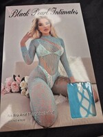 Black Pearl Black Peral - Cut out Lace Bodystocking - Turquoise
