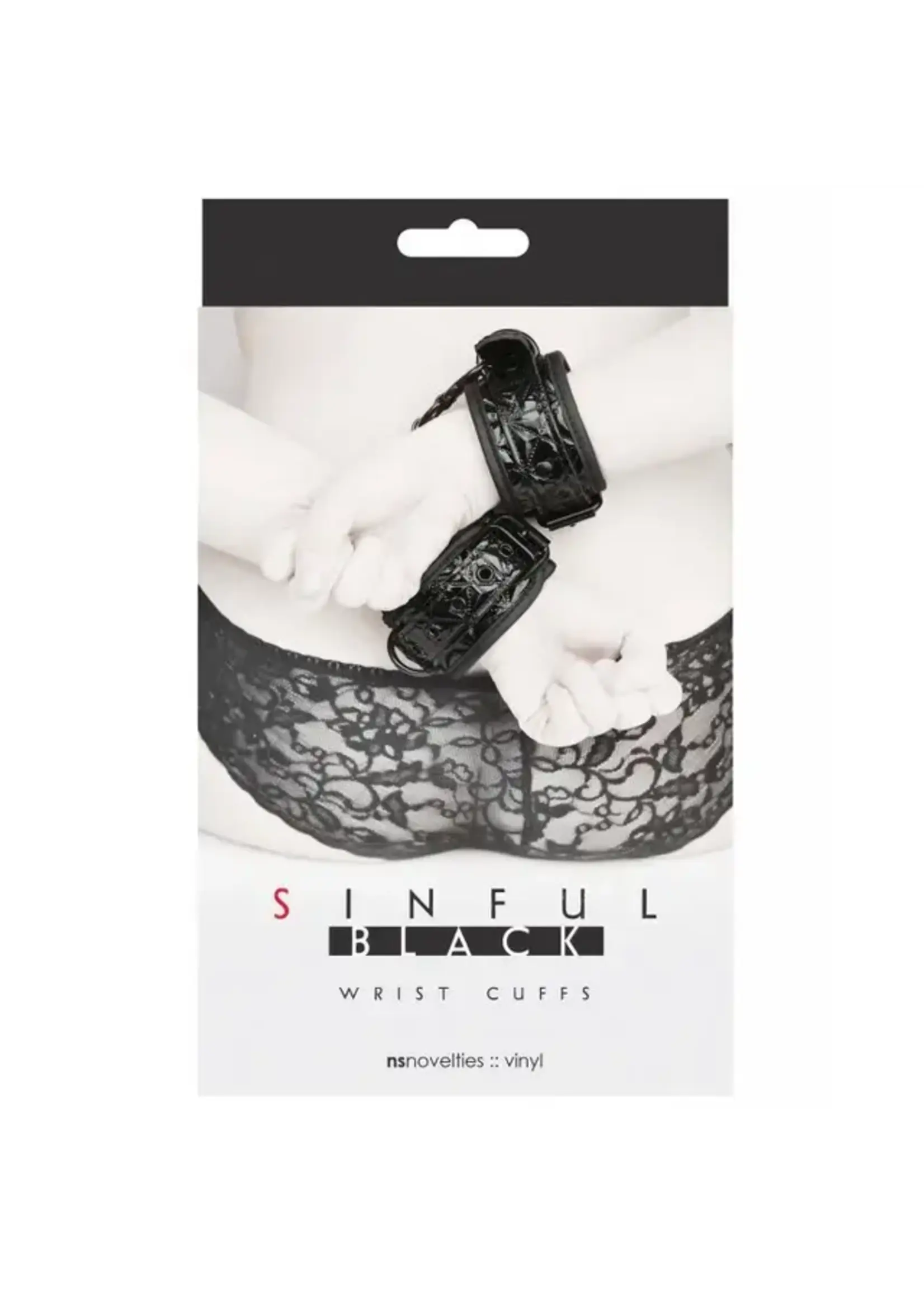 Sinful Sinful Wrist Cuffs - Black