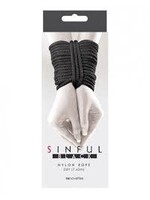 SINFUL 25' NYLON ROPE - BLACK