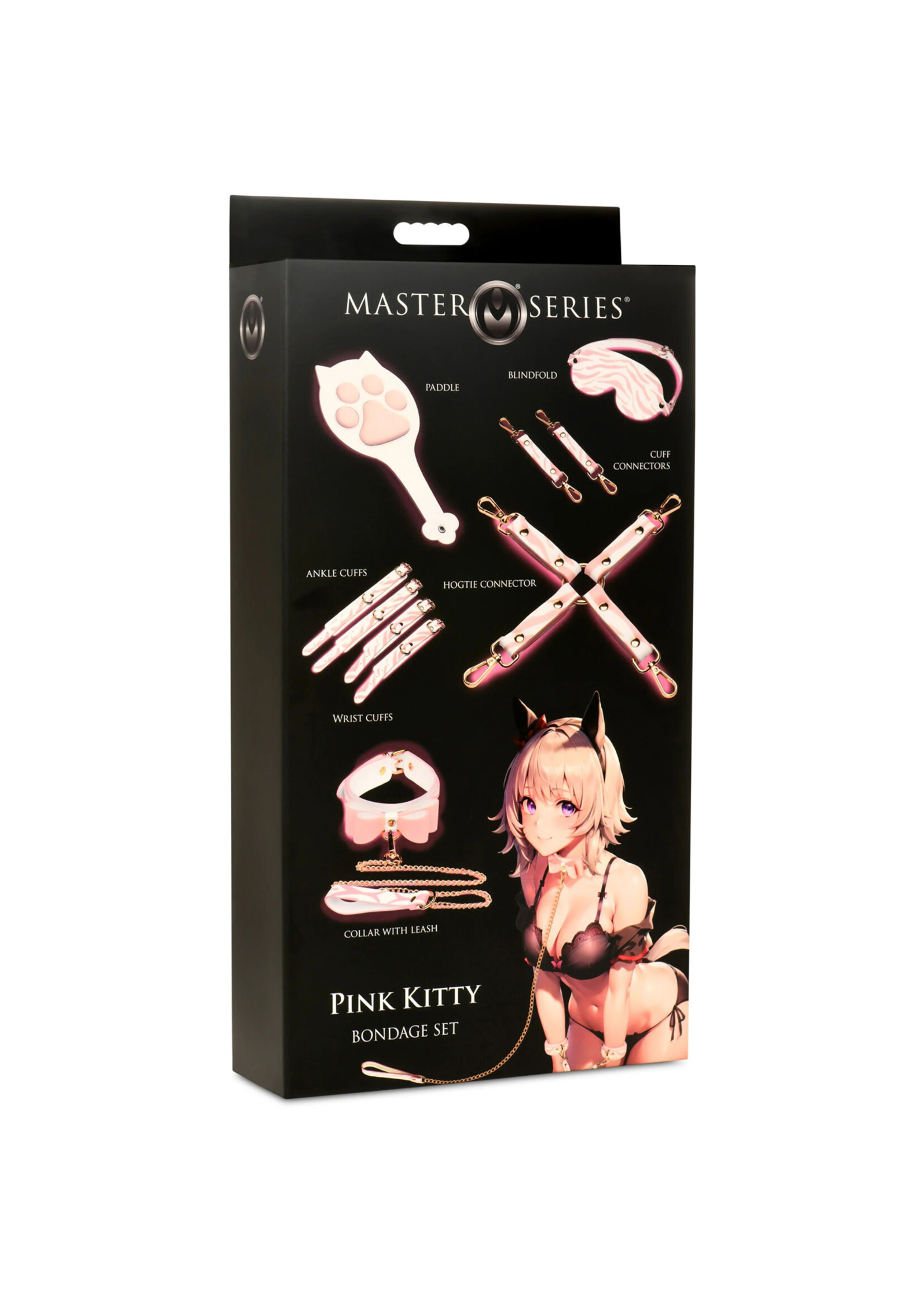 Master Series Pink Kitty Bondage Set - White/pink
