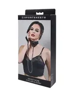 Sports Sheets Sportsheets Velvet Noir Collar & Leash - Black