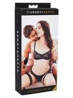 Sports Sheets Thigh and Wrist Cuff Set - Black