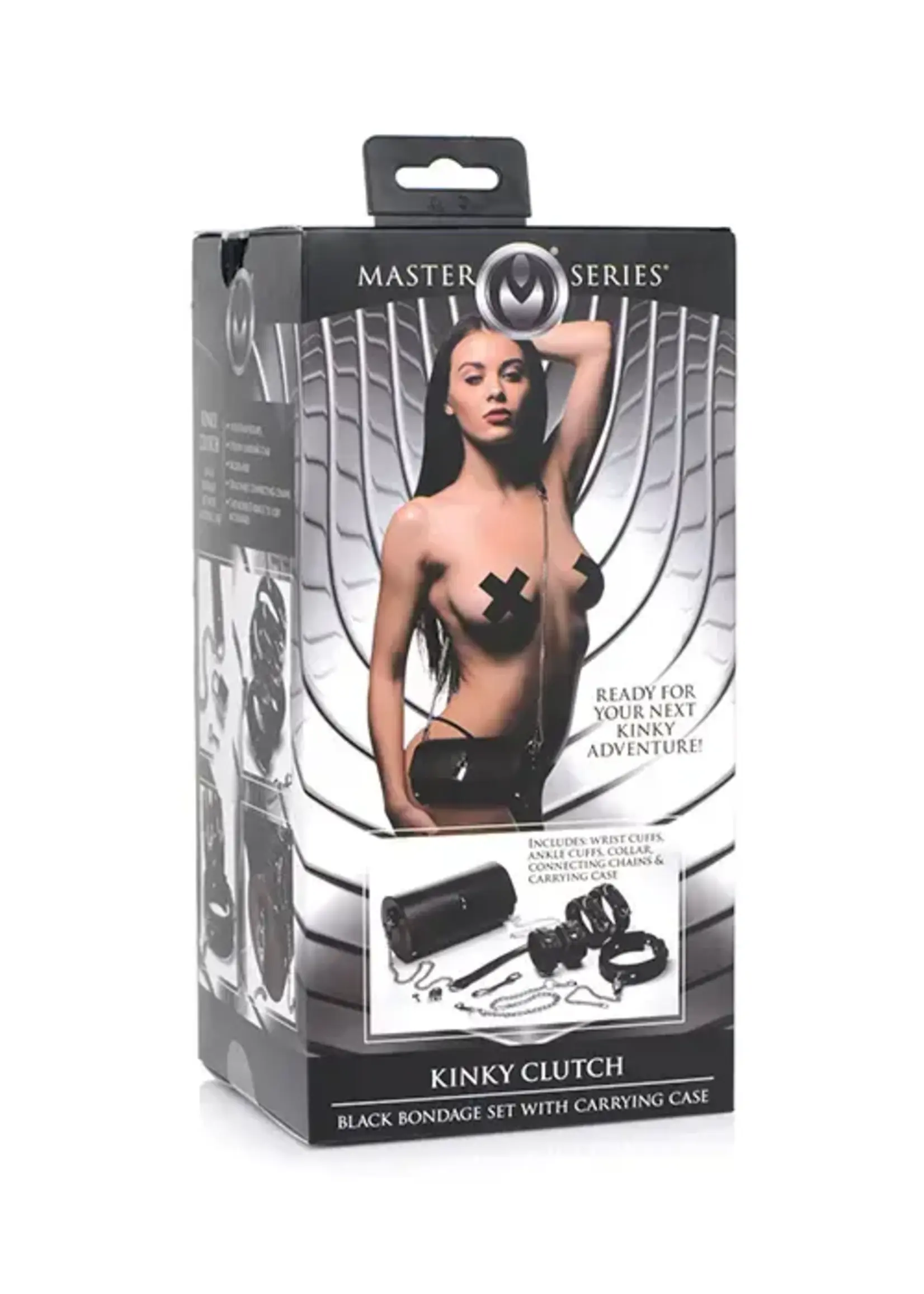 Master Series Master Series Kinky Clutch Black Bondage Set w/Carrying Case