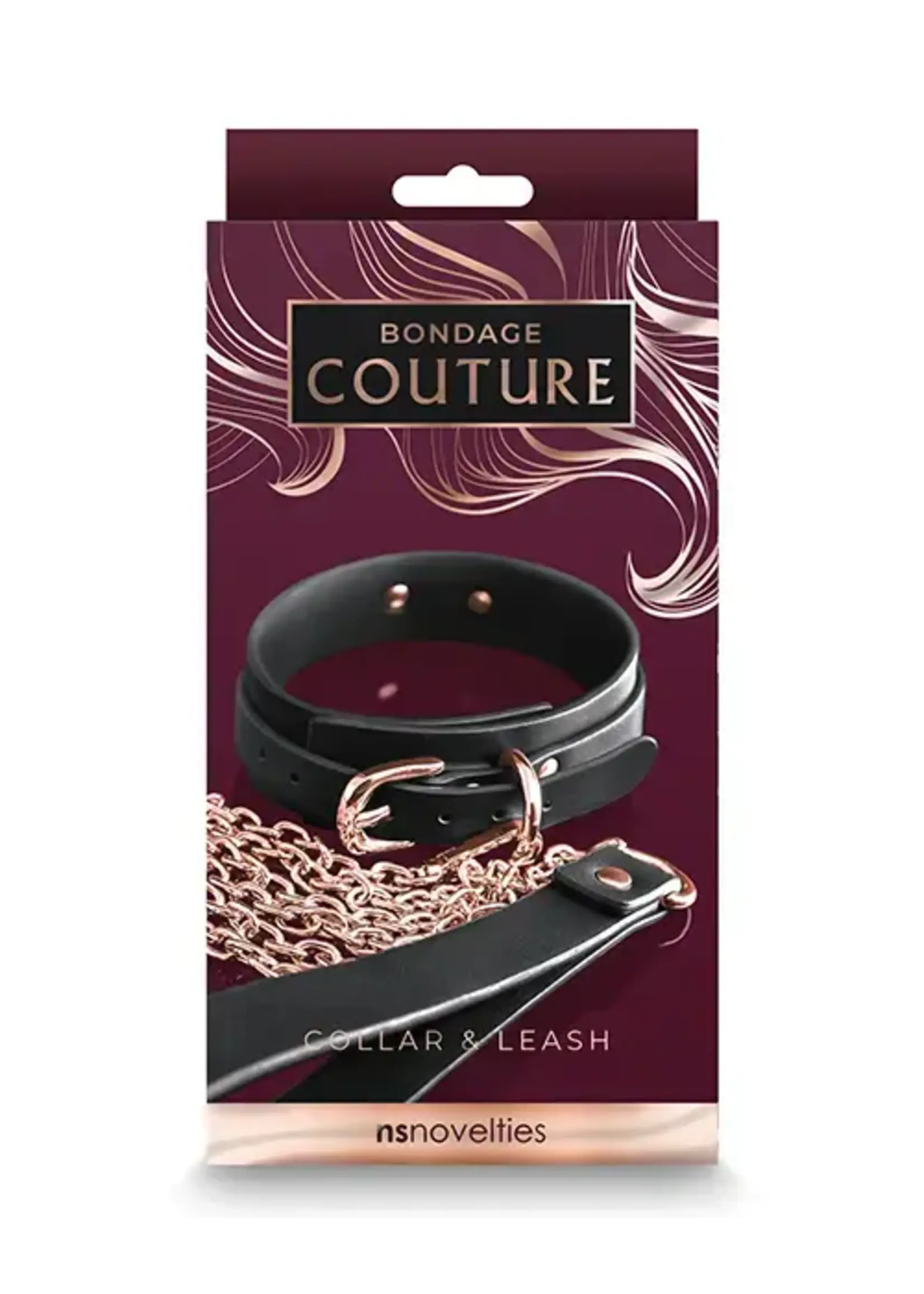 Bondage Couture Bondage Couture Collar & Leash - Black