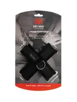 Sei Mio Sei Mio Cross Purposes Unique Over-Wrap Cross Cuff Restraints - Black