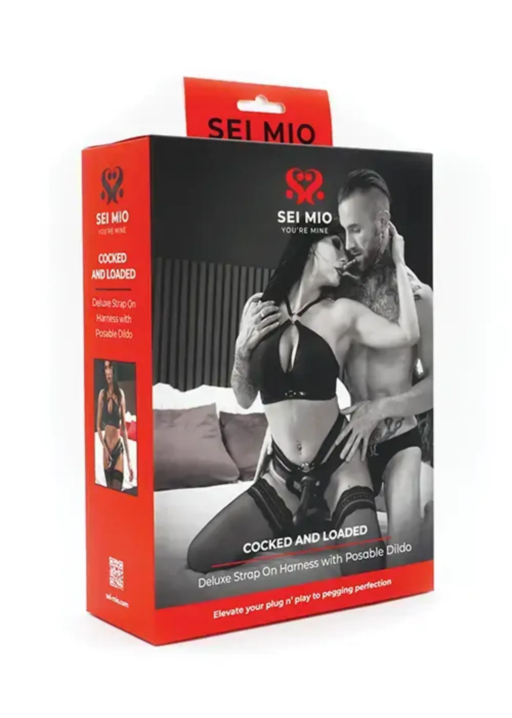 Sei Mio Sei Mio Cocked & Loaded Advanced Strap-On Harness & 6.5" Dildo - Black