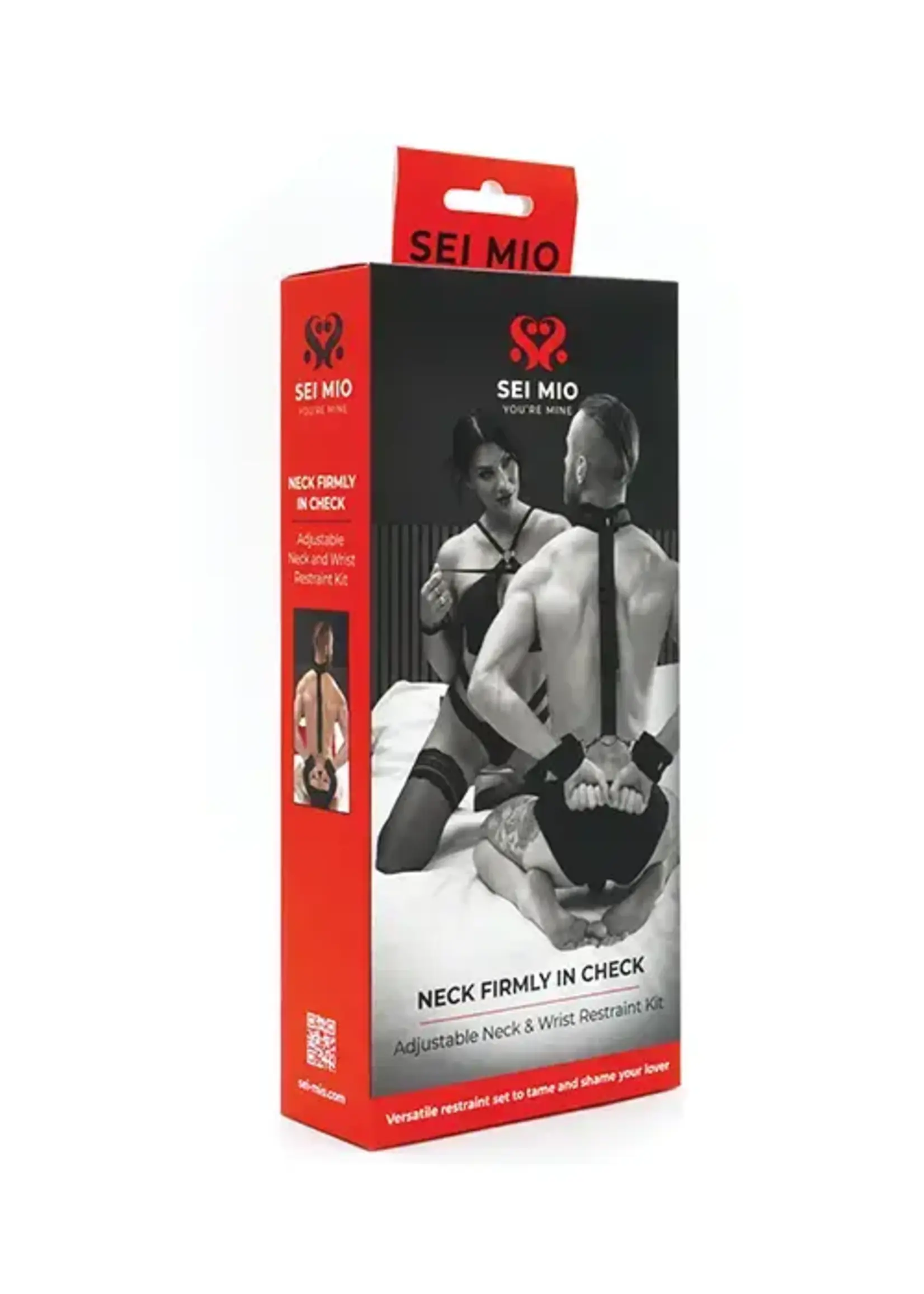 Sei Mio Sei Mio Neck Firmly in Check Adjustable Neck & Wrist Restraint Kit - Black