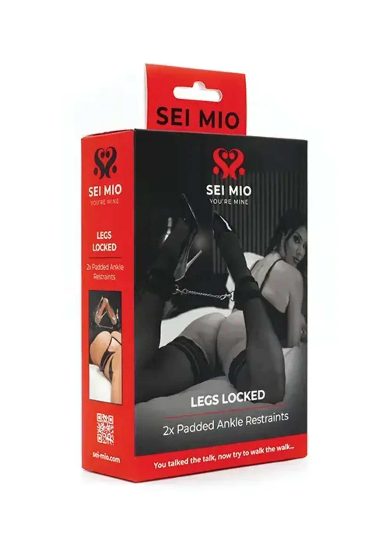 Sei Mio Sei Mio Legs Locked Padded Ankle Restraints - Black