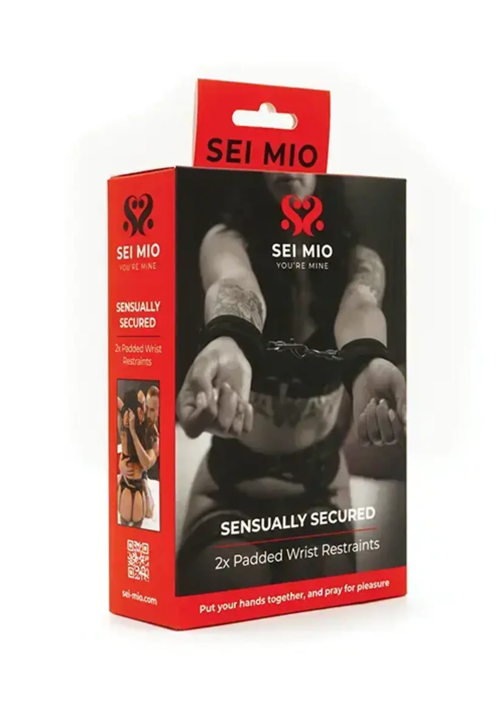 Sei Mio Sei Mio Sensually Secured Velvet Handcuffs - Black