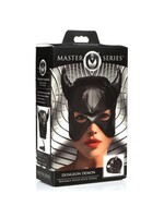 Master Series Master Series Black Dungeon Demon Bondage Hood with Horns, New