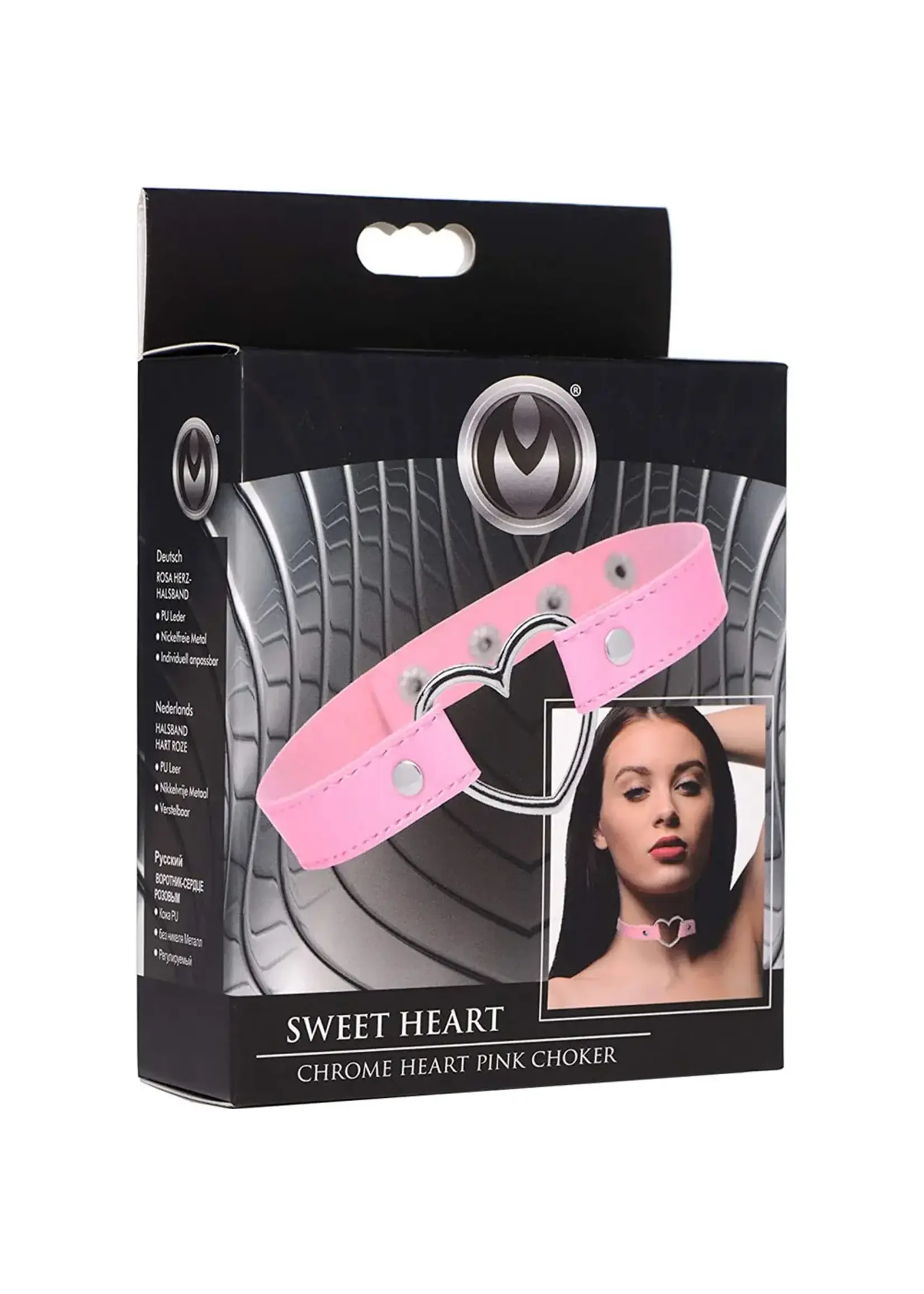 XR Brands Master Series Master Series Sweet Heart Pink Choker