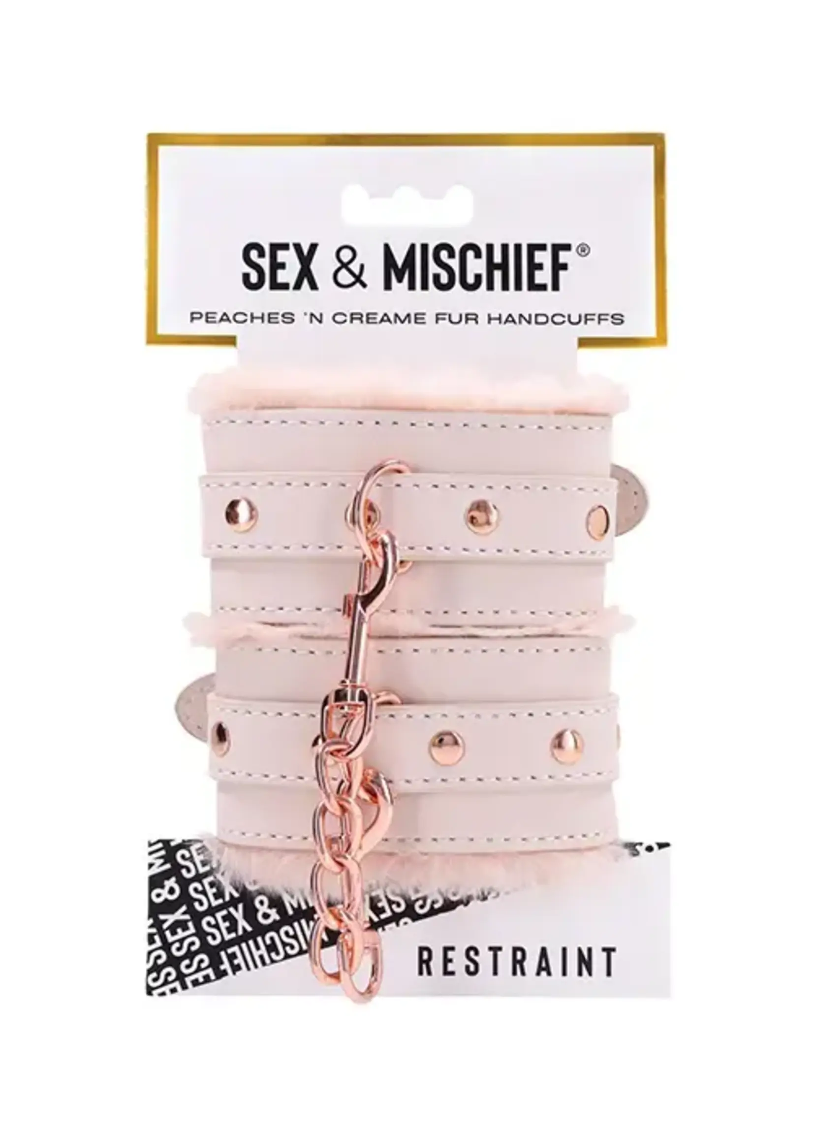 Sex & Mischief Sex & Mischief Peaches 'N Cream Fur Handcuffs