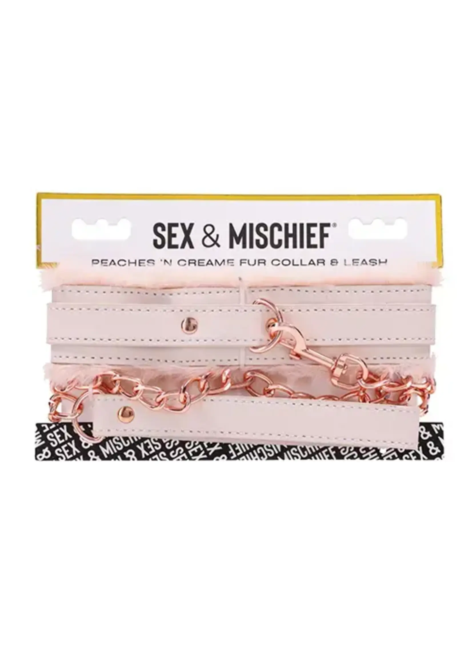 Sex & Mischief Peaches 'N Cream Fur Collar And Leash
