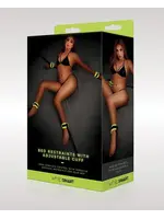 Whip Smart WhipSmart Glow in the Dark Bed Restraints w/Adjustable Cuffs - Green