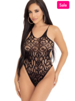 Leg Avenue 81643 Strappy Black Lace Teddy Black