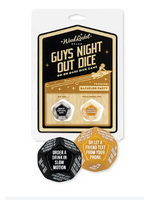 Wood Rocket Guys Night Out Do or Dare Dice Game - Black