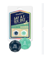 CalExotics Wood Rocket Gay AF Gay Men Couples Sex Dice Game - Blue