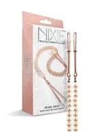 Nixie Nixie Pearl Drop Tweezer Nipple Clamps - Rose Gold