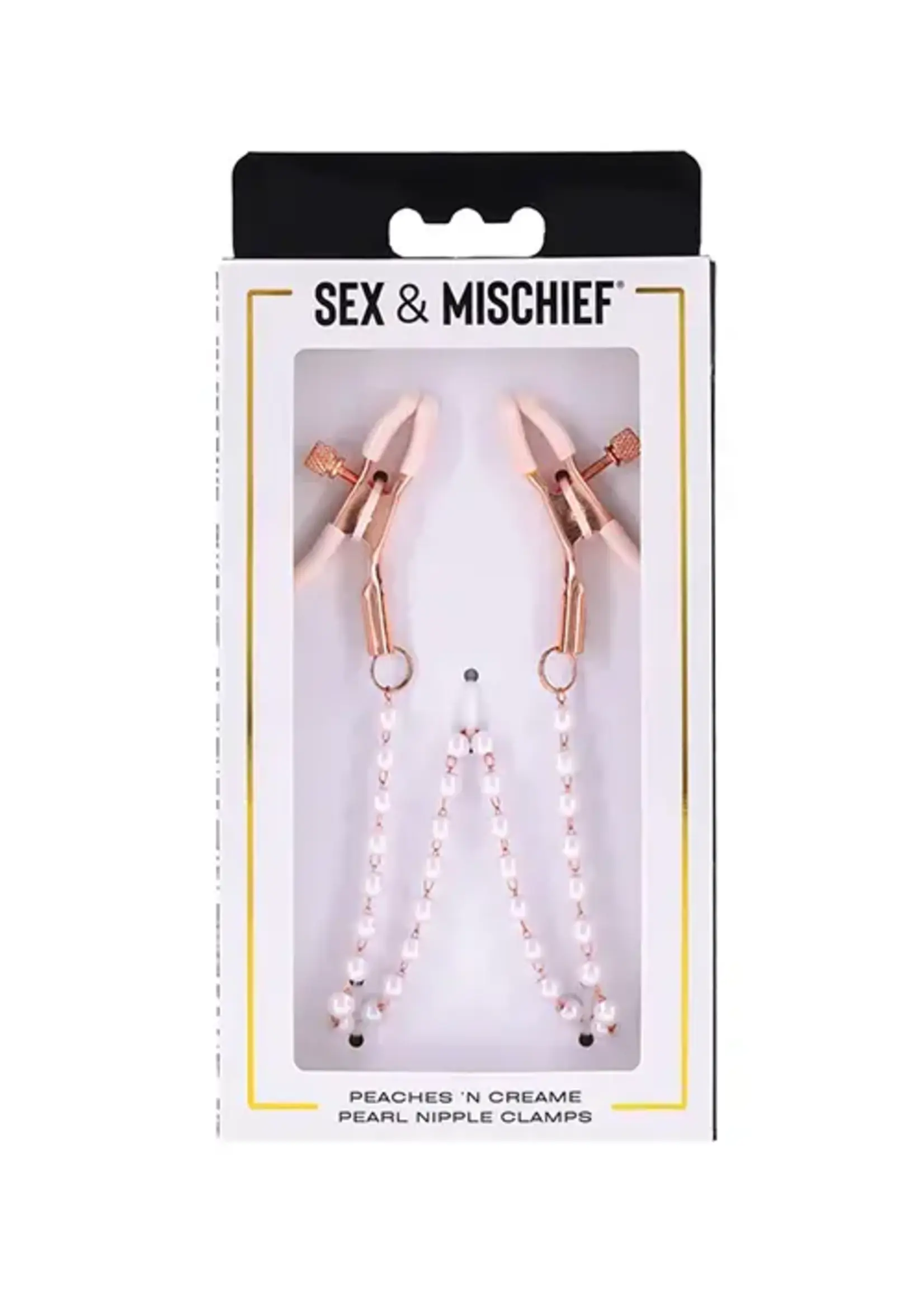 Sex & Mischief Sex & Mischief Peaches 'n CreaMe Pearl Nipple Clamps
