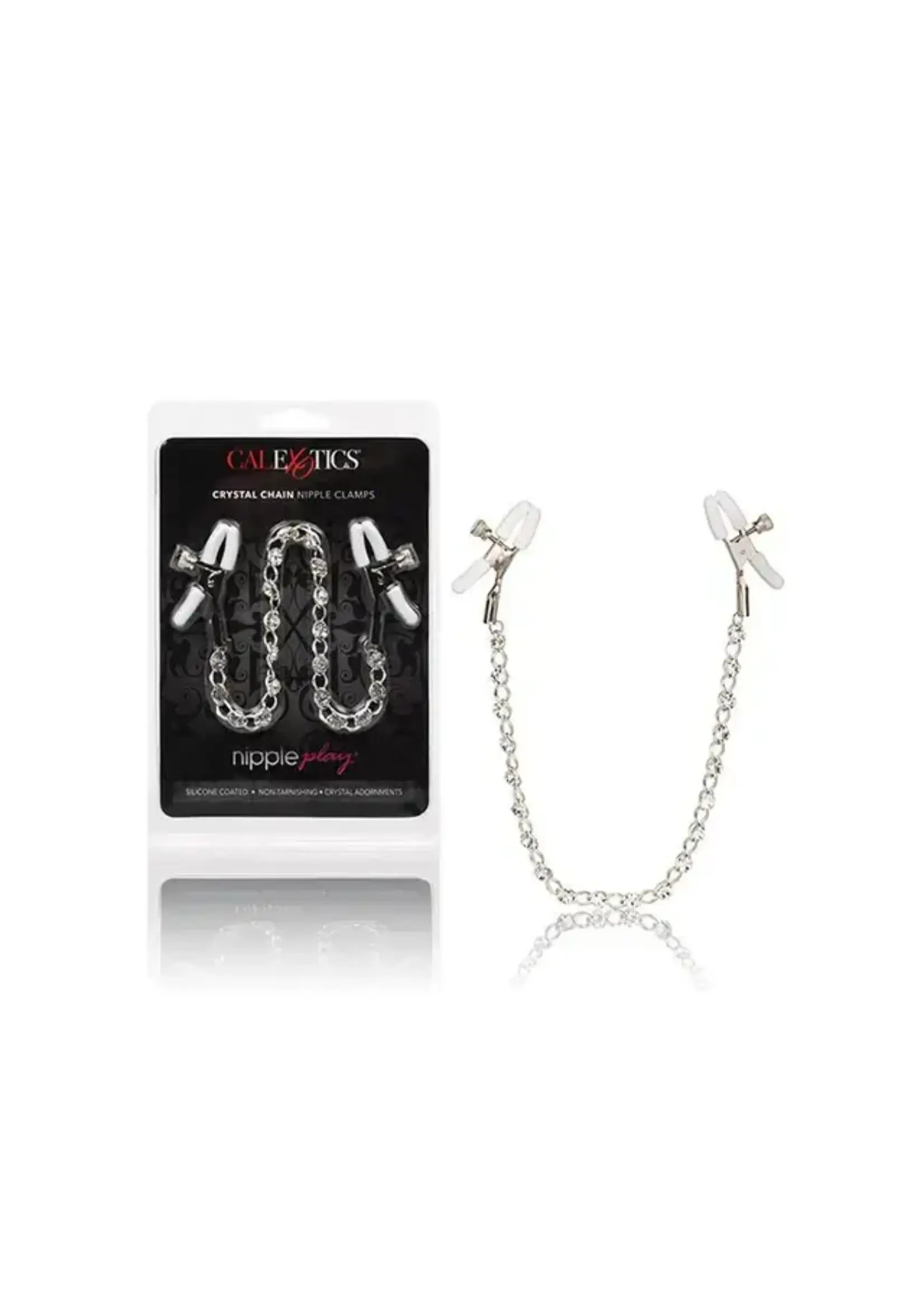 CalExotics Nipple Play Crystal Nipple Clamps - Clear