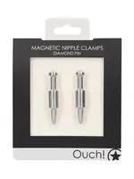 Ouch Shots Ouch Pin Magnetic Nipple Clamps - Silver
