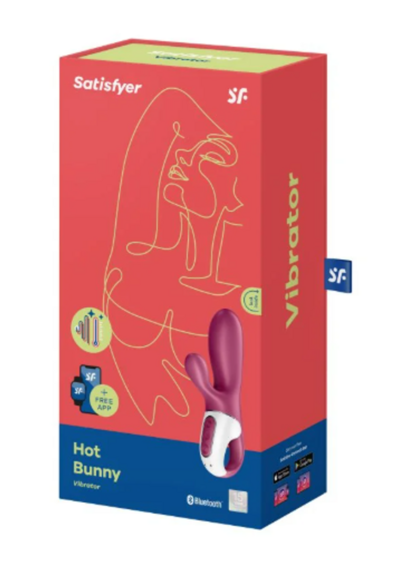 Satisfyer Hot Bunny Vibrator Burgandy Red