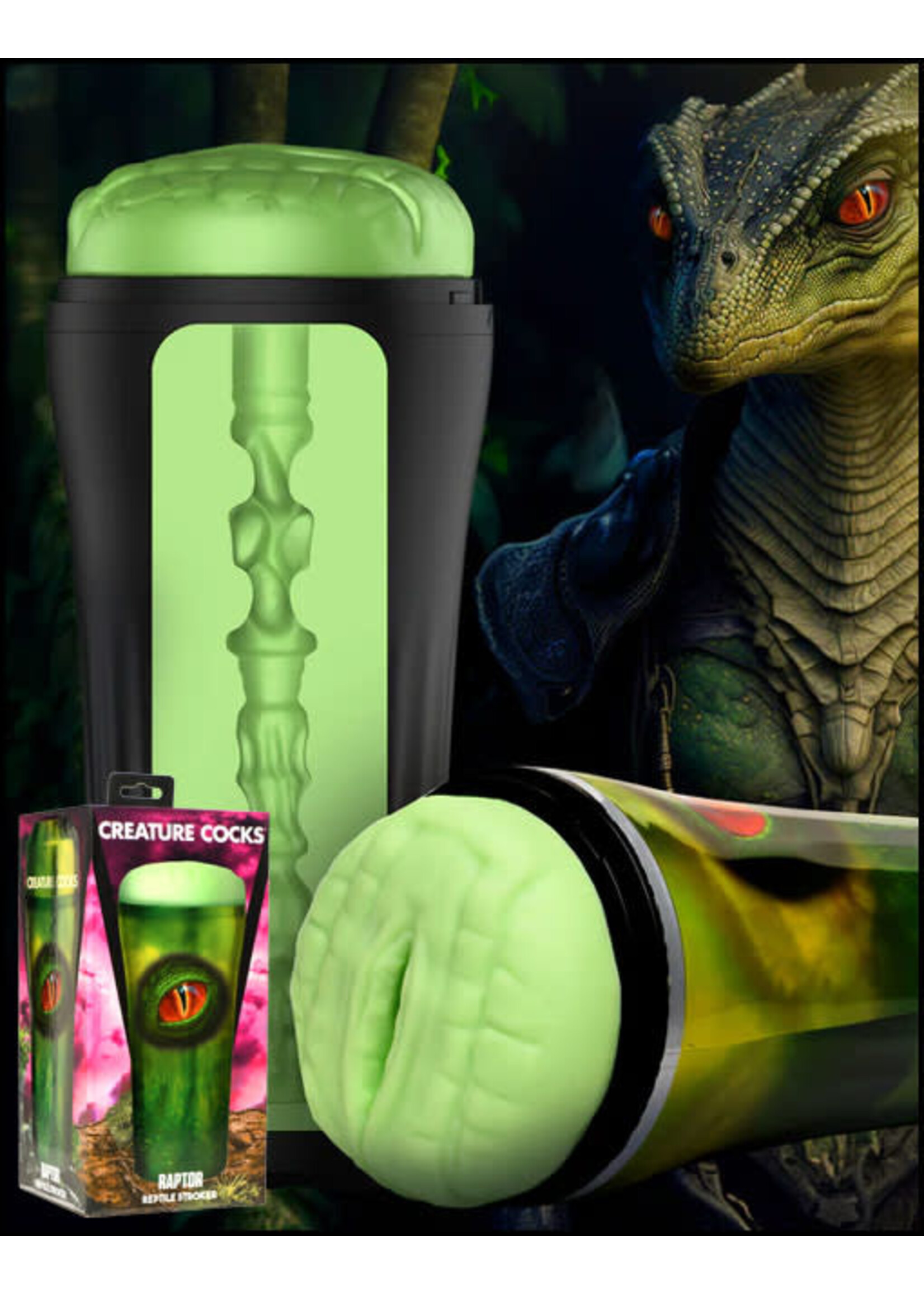 creature cocks Raptor Reptile Stroker