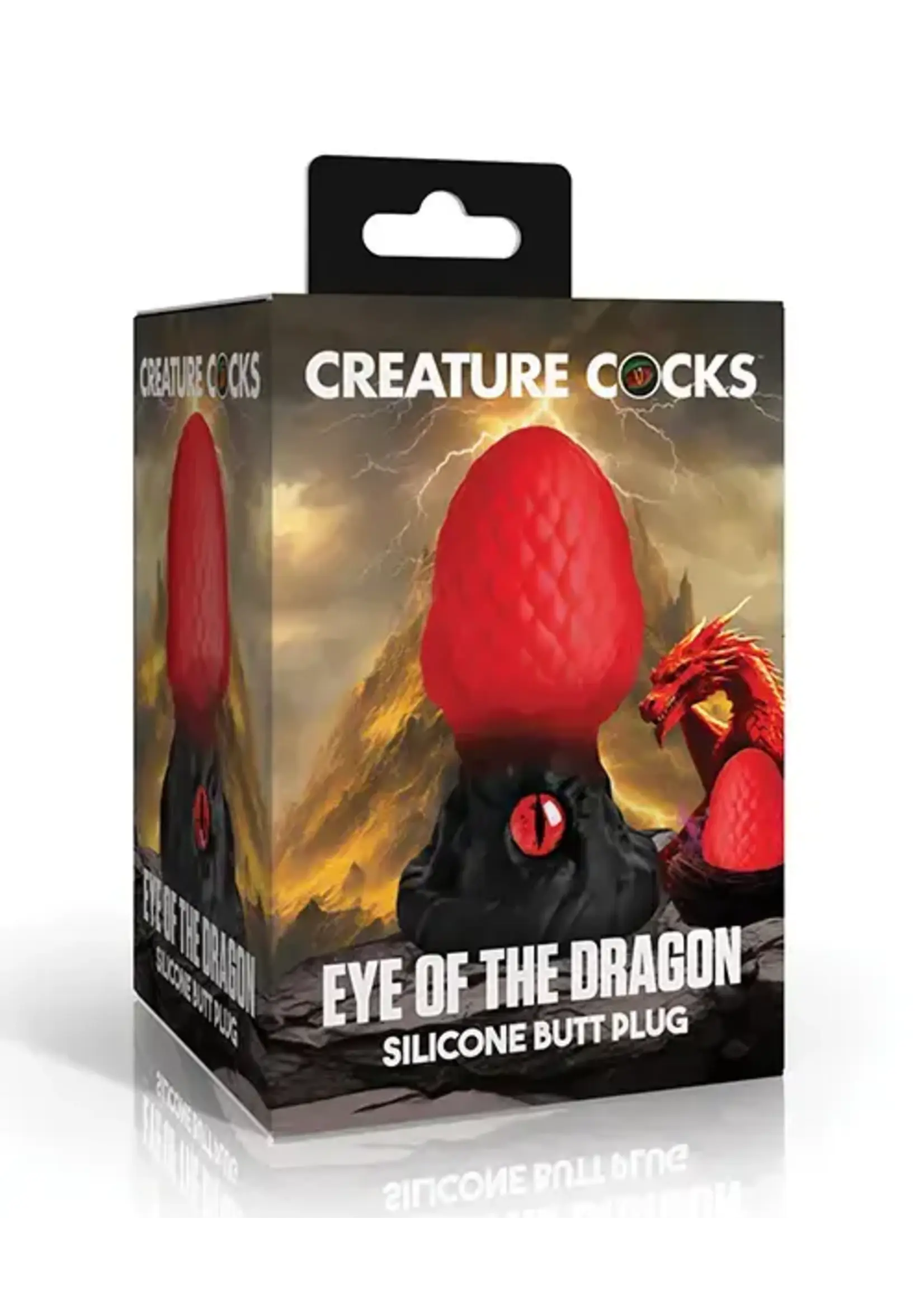 creature cocks Creature Cocks - Eye of the Dragon Silicone Butt Plug - Red