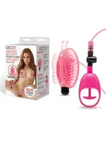 Lux Fetish Lux Fetish Vibrating Butterfly Pussy Pump w/Quick Release - Pink