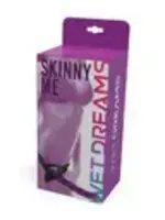 Hott Products Wet Dreams Skinny Me 7" Strap on w/Harness - Purple