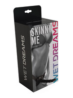 Hott Products Wet Dreams Skinny Me 7" Strap on w/Harness - Black