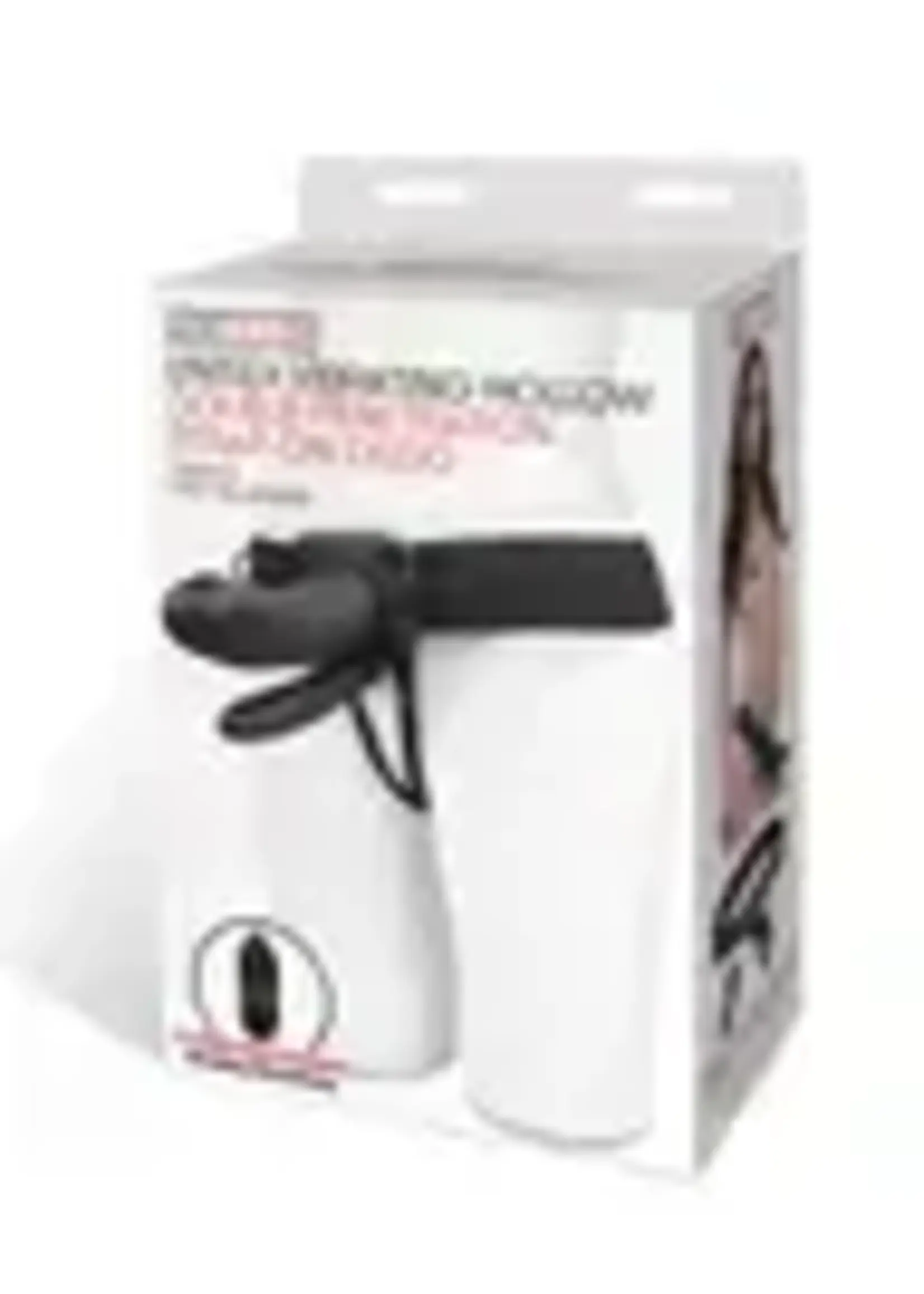 Lux Fetish Lux Fetish Unisex Vibrating Hollow Double Penetration Strap On Dildo