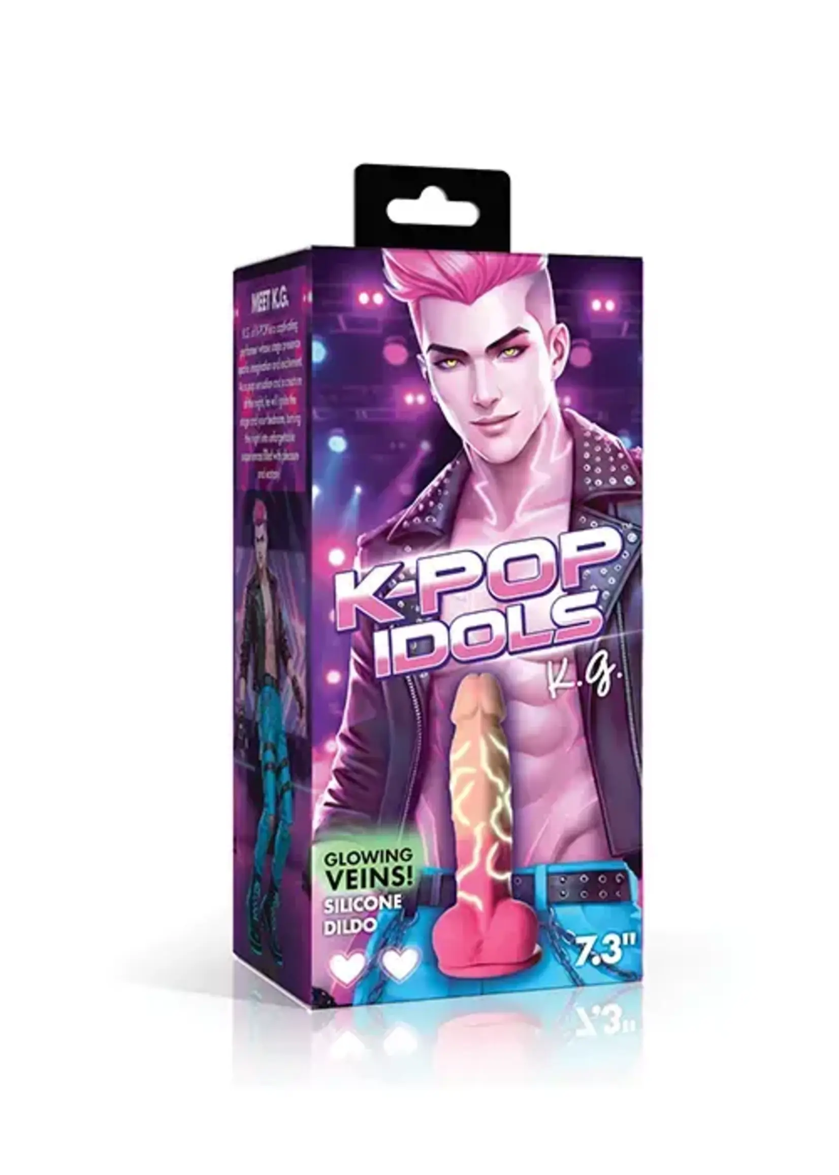 XR Brands K Pop Idols K.G. Silicone Dildo with Balls