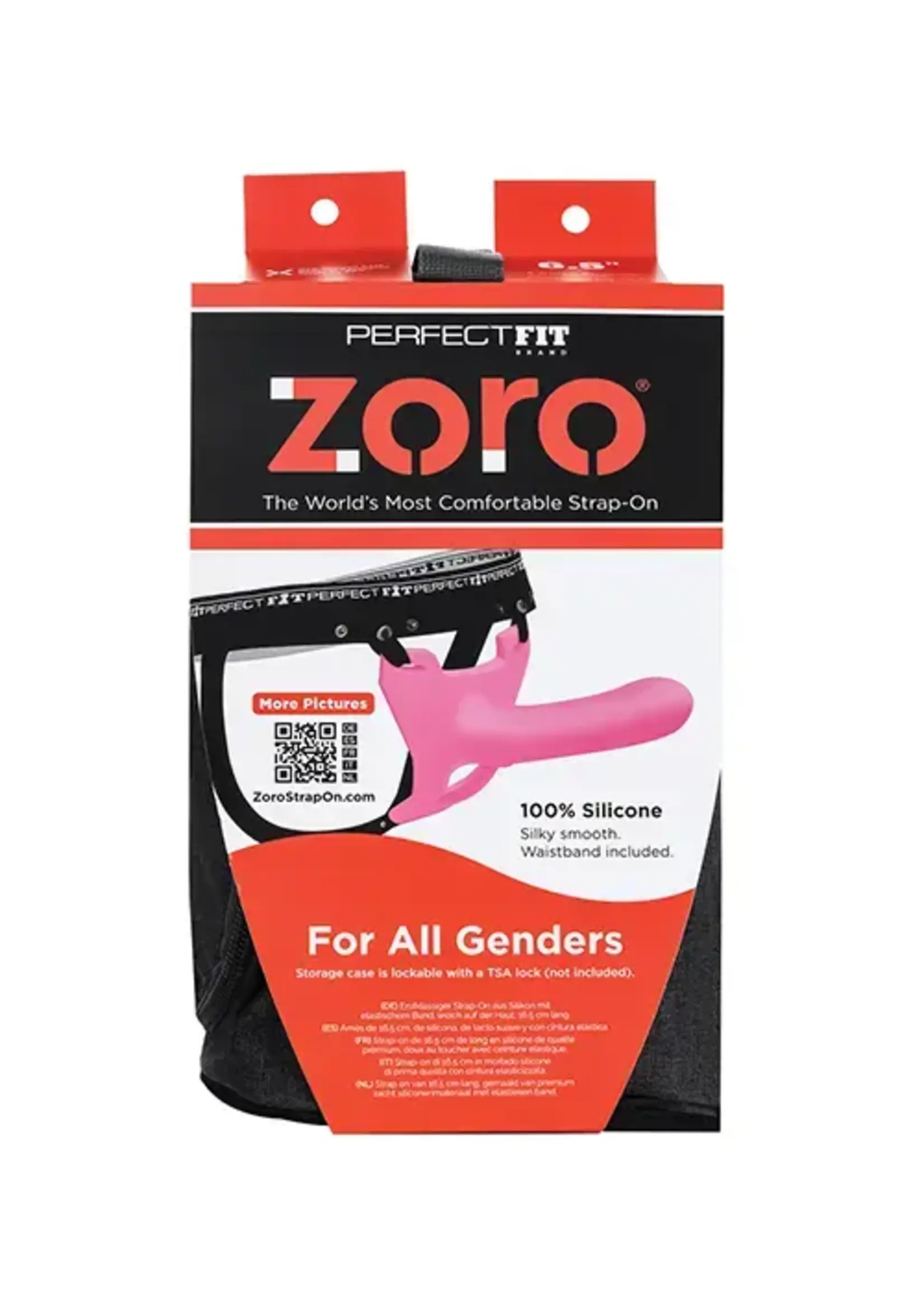 Perfect Fit Perfect Fit Zoro 5.5" Strap On w/Case - Pink