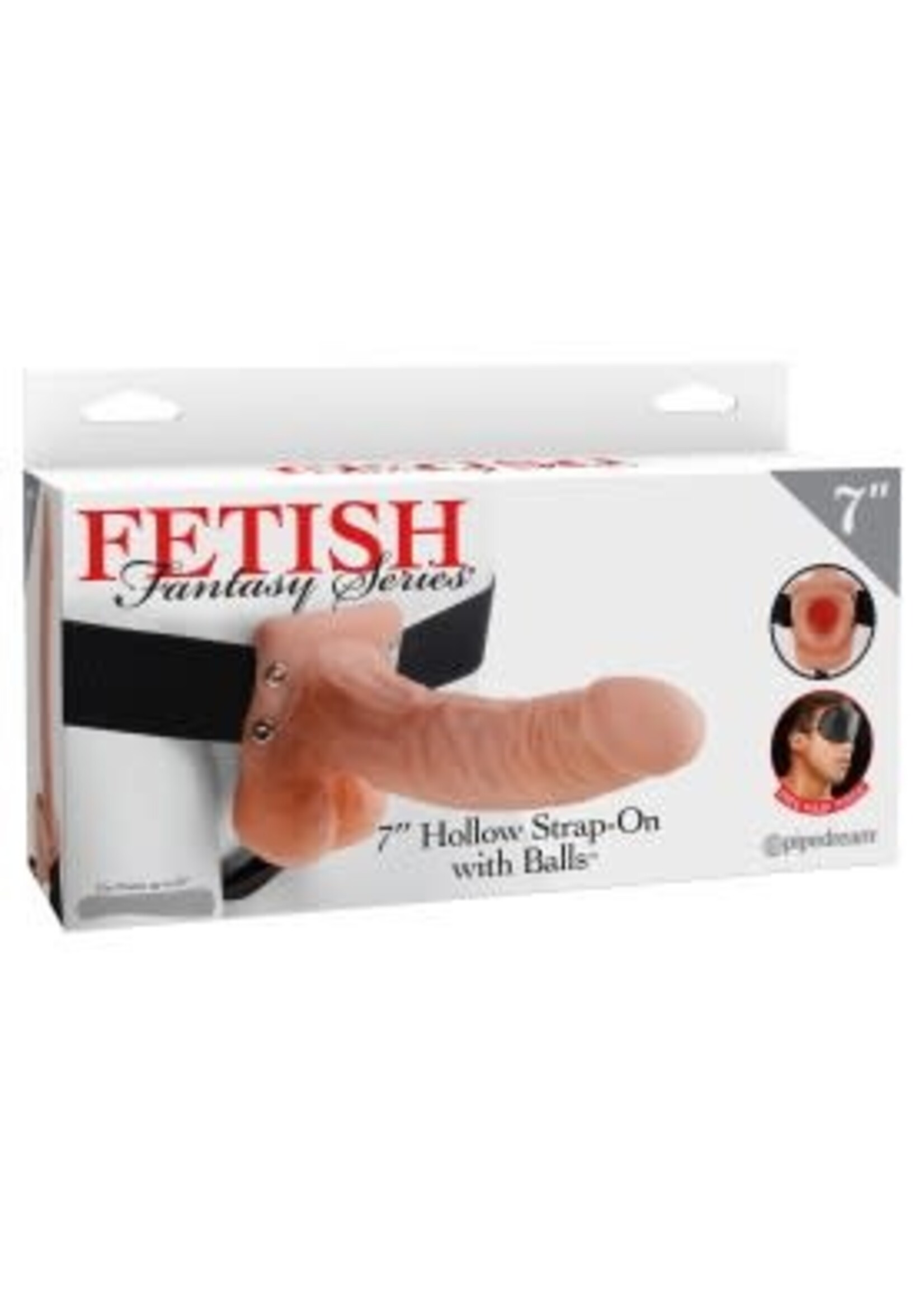 Fetish Fetish Fantasy Series 7 Inch Hollow Strap-on With Balls - Flesh