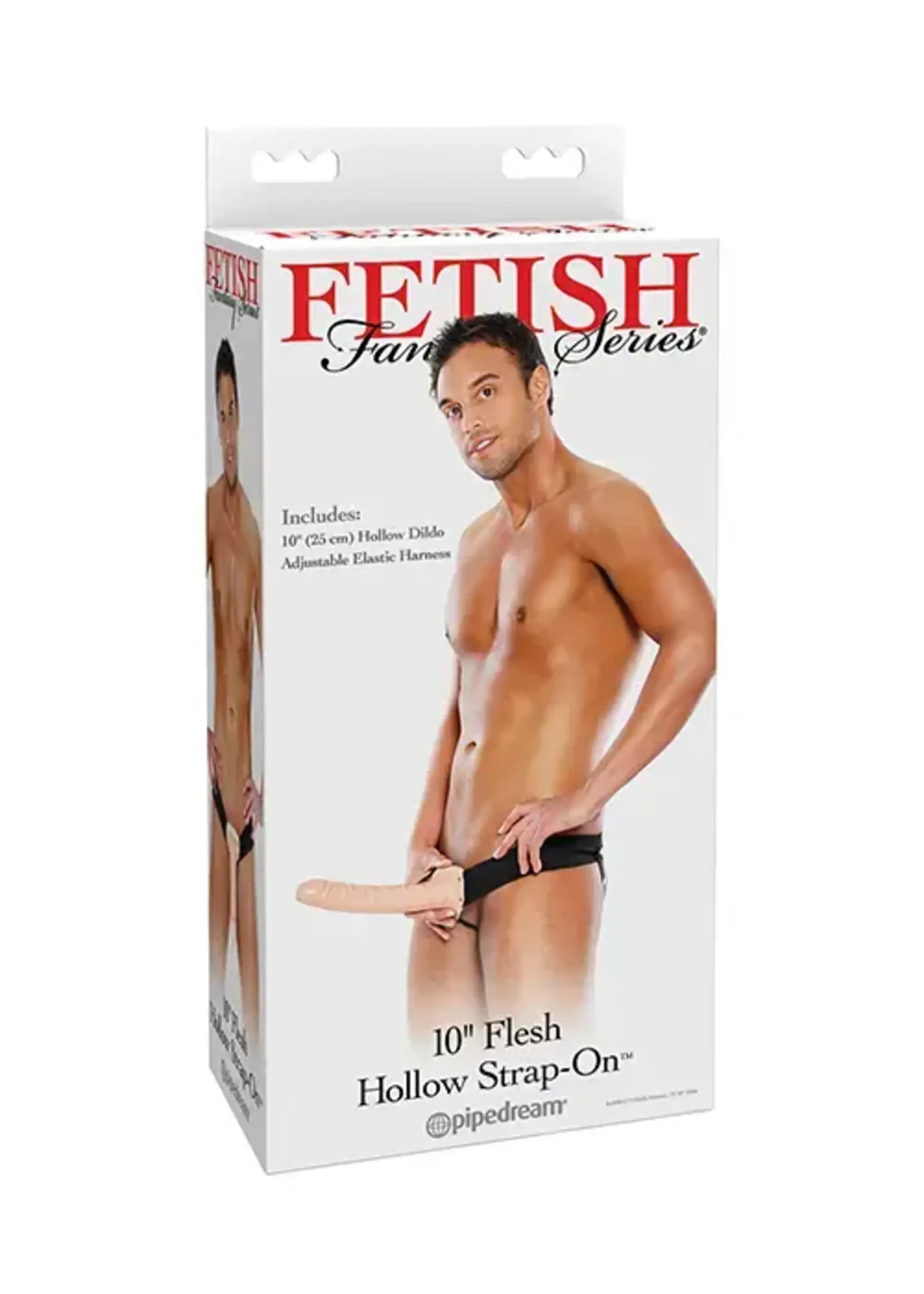 Fetish Fetish Fantasy Series 10" Hollow Strap On - Flesh