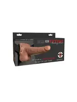 Fetish Fetish Fantasy Series 6" Hollow Rechargeable Strap On w/Balls - Tan