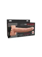 Fetish Fetish Fantasy Series 9" Hollow Rechargeable Strap On w/Balls - Flesh