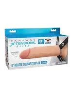 Fantasy X-tensions Fantasy X-Tensions Elite 8" Silicone Hollow Strap-on w/Harness - Light