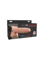 Fetish Fetish Fantasy Series 7" Hollow Rechargeable Strap On w/Balls - Flesh