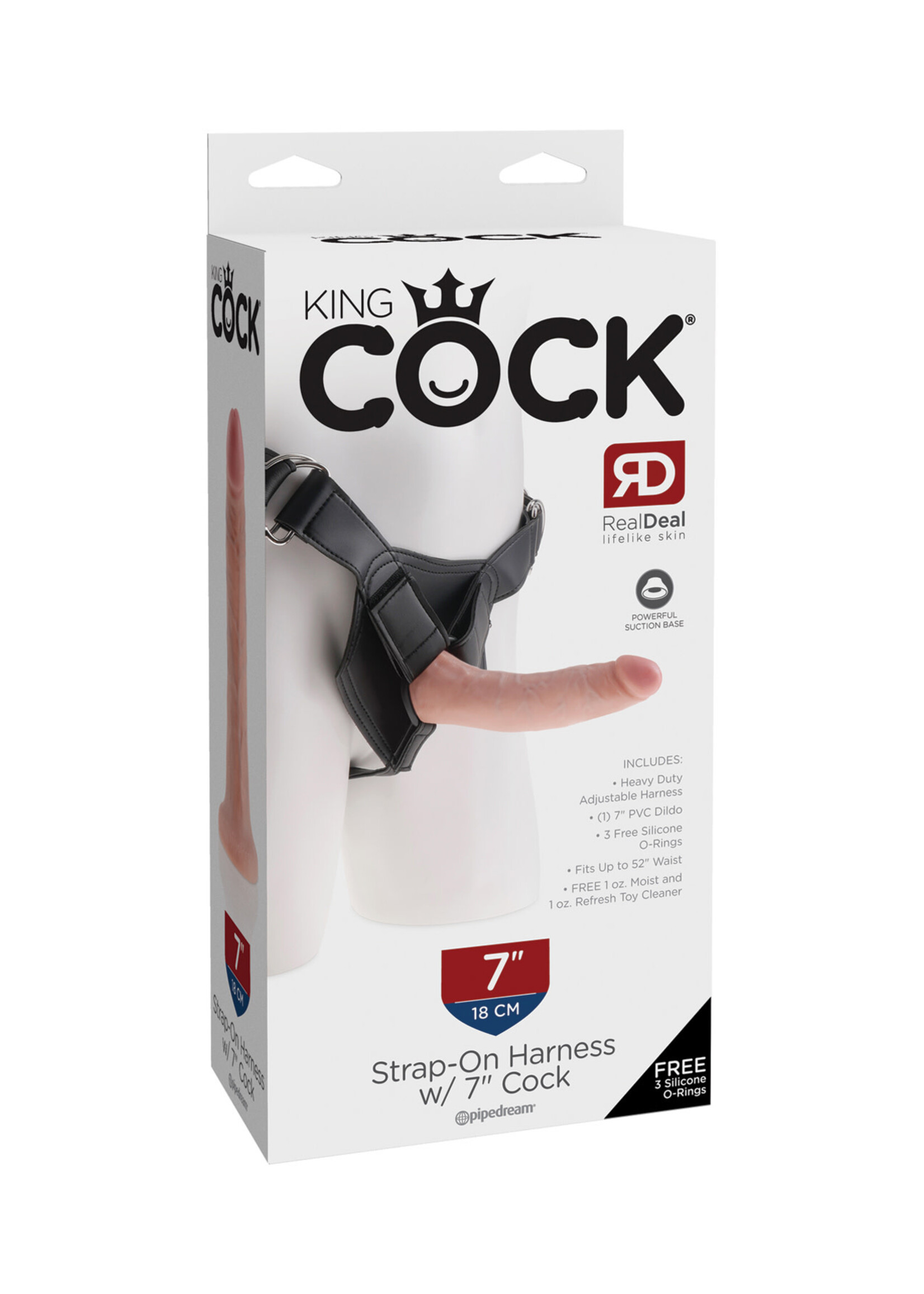 King Cock King Cock Strap-On Harness w/7" Cock - Flesh