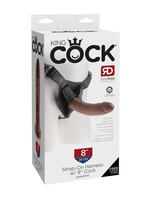 King Cock King Cock Strap-On Harness w/8" Cock - Brown