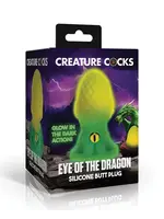 creature cocks Creature Cocks - Eye of the Dragon Silicone Butt Plug - Green
